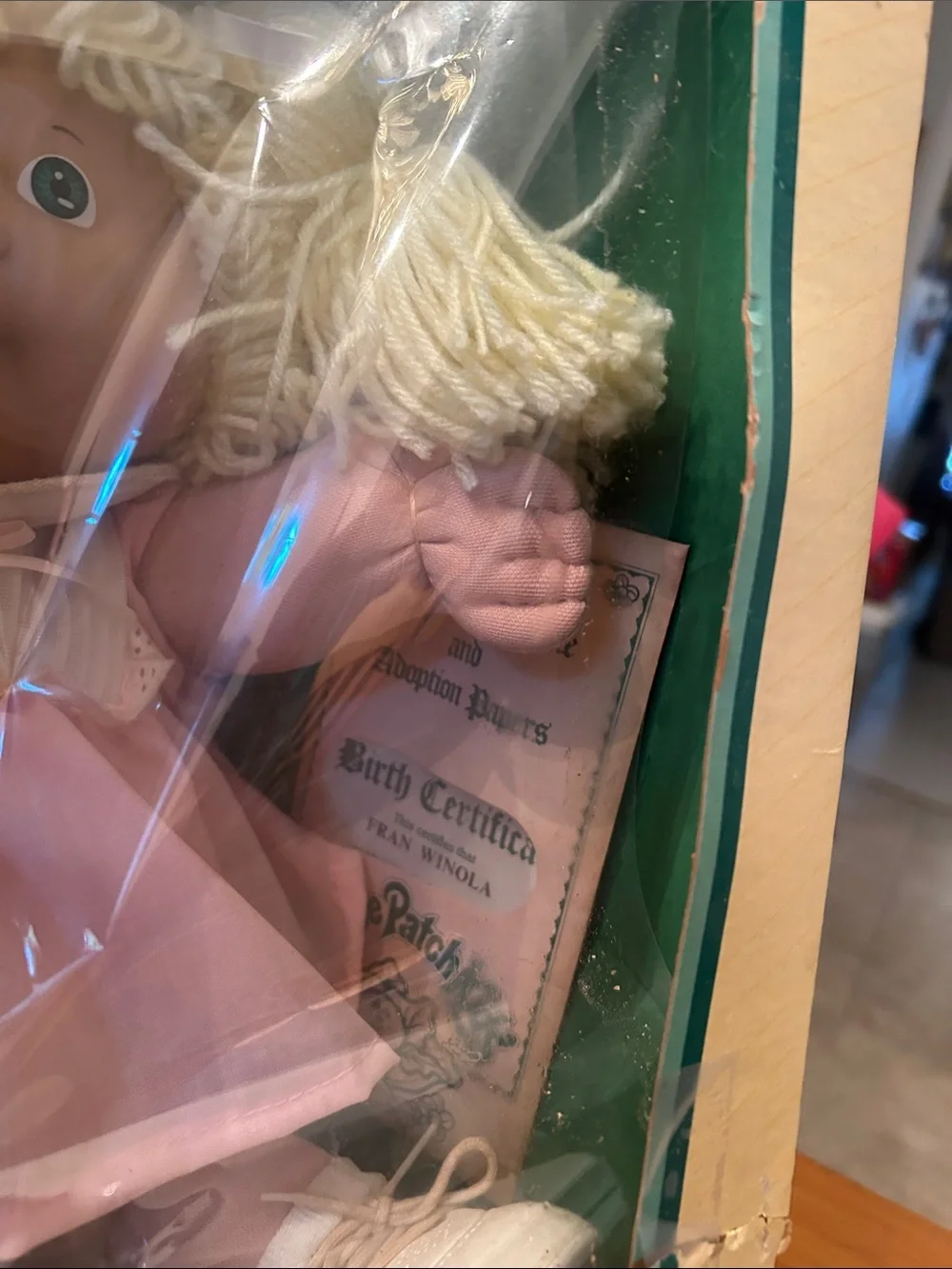 Blonde Original Cabbage Patch Kid in Pink Dress (1984)